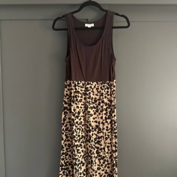 NWOT Seraphine Animal Print Maternity & Nursing Midi Dress 4 - Picture 5 of 5